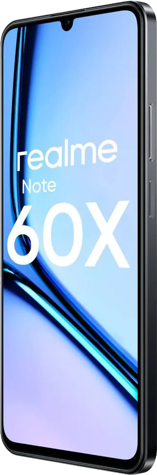 موبايل ريلمي نوت 60x ثنائي الشريحة، ذاكرة 128 جيجابايت، رامات 4 جيجابايت، شبكة الجيل الرابع إل تي إي، أسود