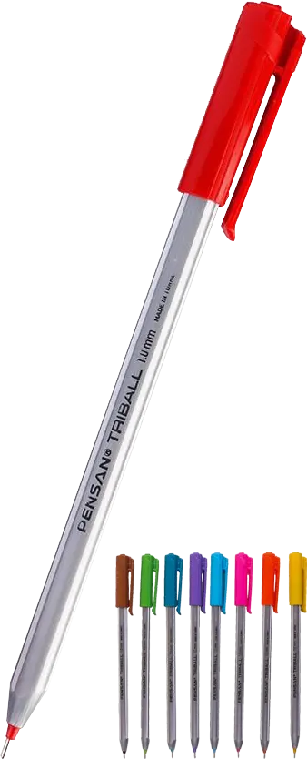 قلم جاف بينسان 1003، سُمك  1.0 ملي، تريبول معتم، ألوان متعددة