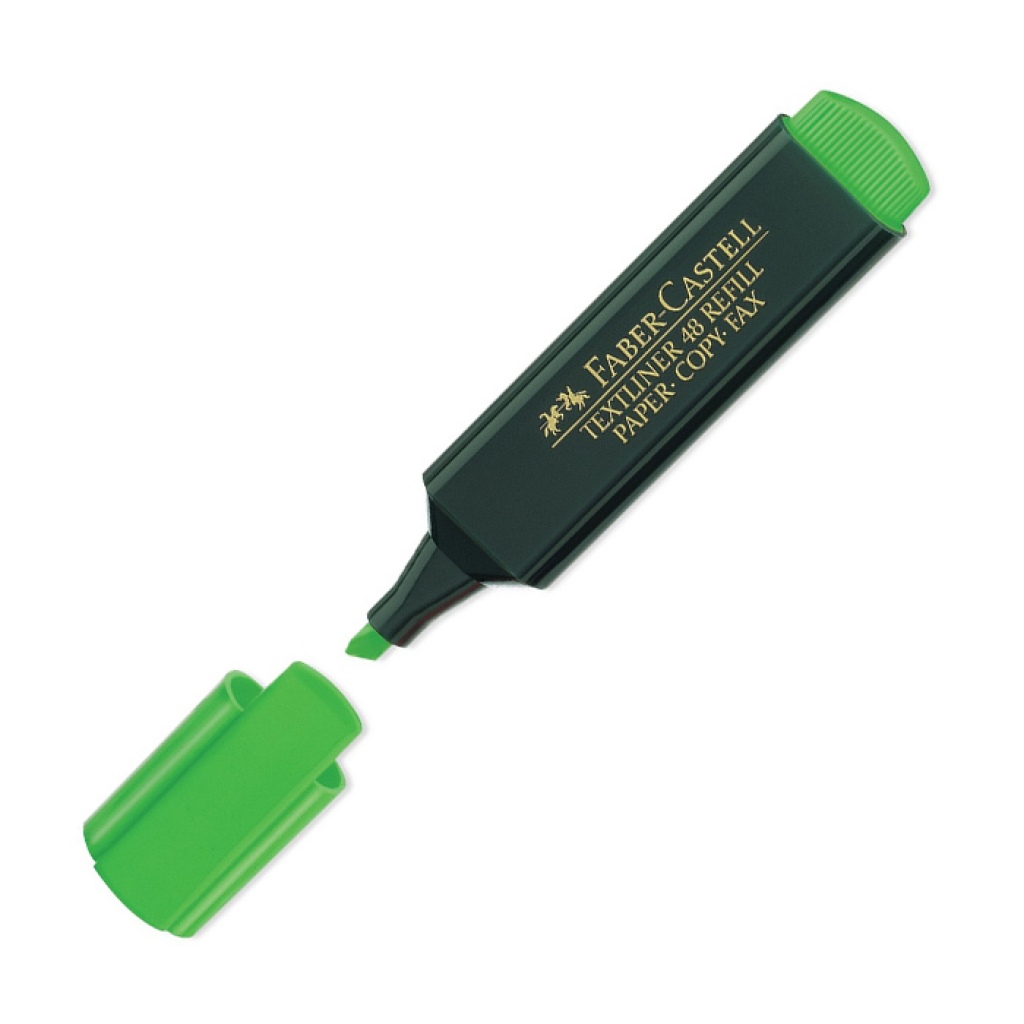 قلم هايلايتر فابر كاستل فسفوري، أخضر، سن مشطوف، 1548