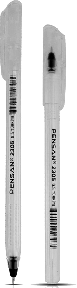 قلم حبر جاف بنسان تركي، 0.5 مللي، أسود، 2305