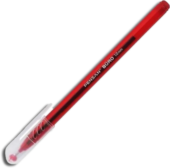 قلم حبر جاف بنسان تركي، 1.0 مللي، أحمر، 2270