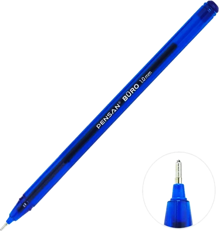 قلم حبر جاف بنسان تركي، 1.0 مللي، أزرق، 2270
