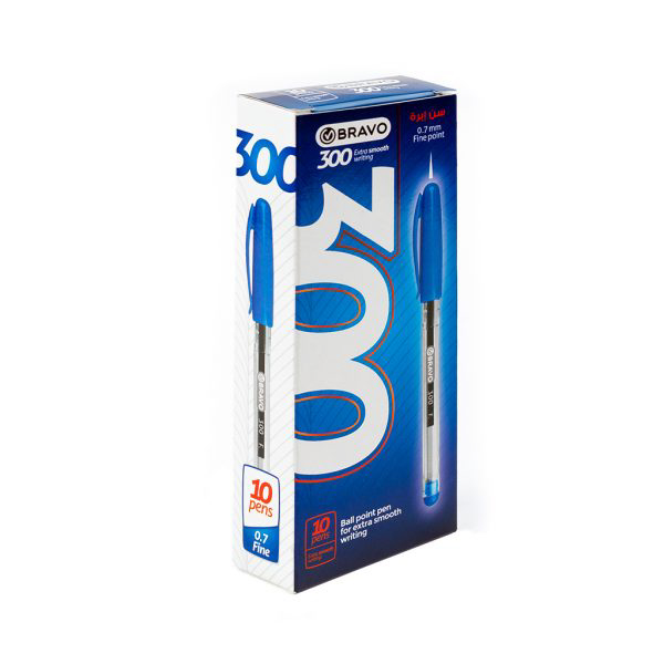 قلم حبر جاف برافو 300، أزرق، 300