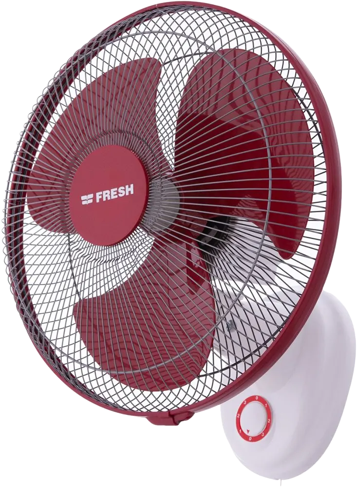 مروحة حائط فريش برلينت، 16 بوصة، 3 ريشة، أحمر