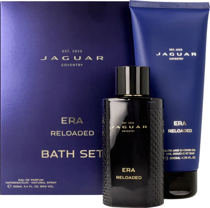 مجموعة ايرا ريلود من جاكوار للرجال، عطر إيرا ريلود او دي برفان، 100 مل + جل استحمام، 200 مل