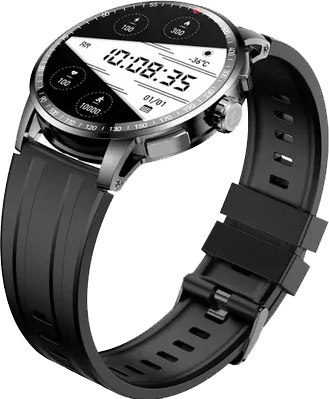 ساعة ايتل الذكية هورايزون 1.43 انش، شاشة لمس اموليد، مقاومة للماء، بطارية 350 مللي امبير، رمادي نيزكي