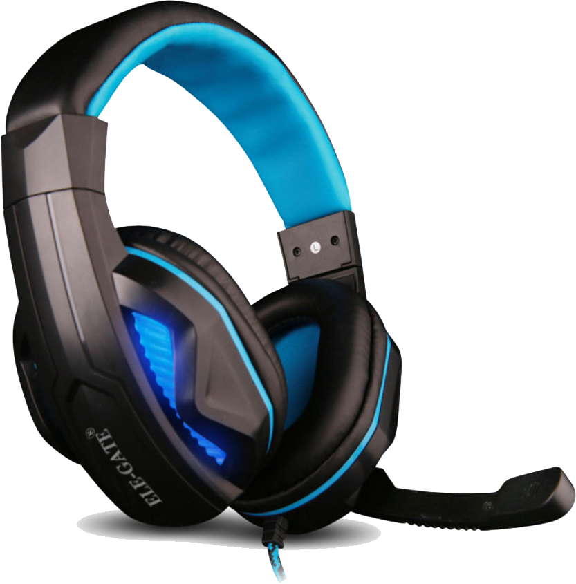 سماعة رأس سلكية من إيلي جيت، اضاءة RGB، موصل 3.5 مم، أسود، DM-X5