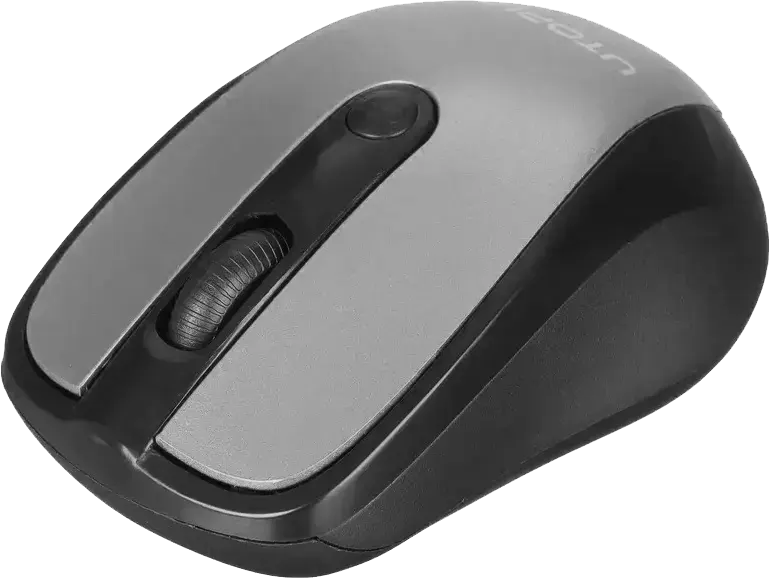 ماوس لاسلكي يوتوبيا، 1600 نقطة في البوصة، أسود*فضي، U-101