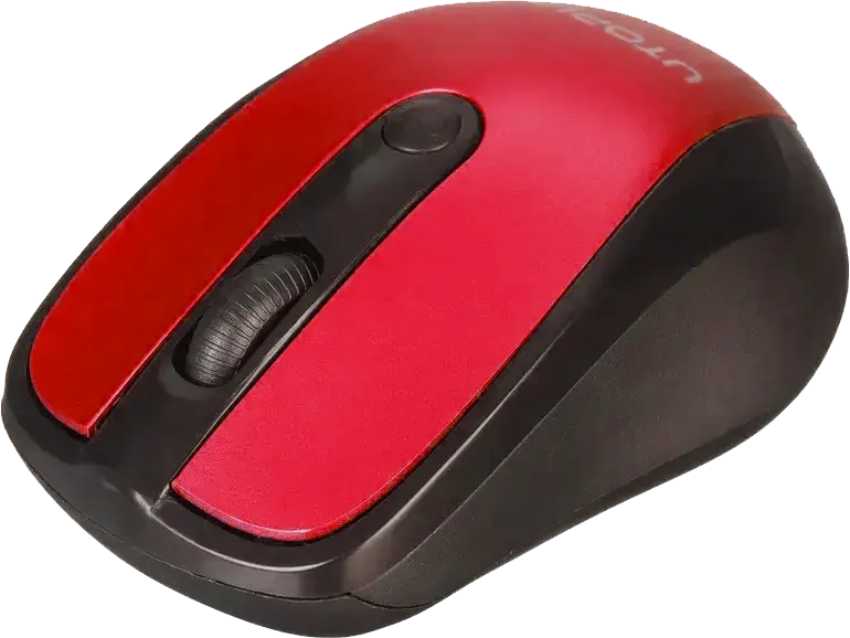 ماوس لاسلكي من يوتوبيا، 1600 نقطة في البوصة، 4 أزرار، أسود* أحمر،U-101