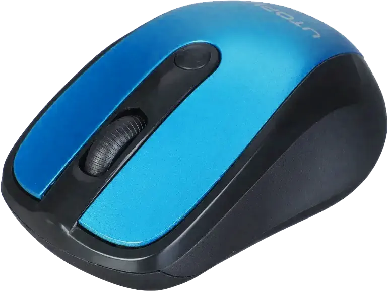 ماوس لاسلكي من يوتوبيا، 1600 نقطة في البوصة، 4 أزرار، أسود* أزرق،U-101