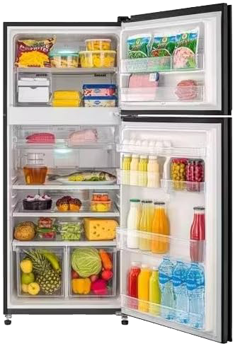 ثلاجة نوفروست تورنيدو، 396 لتر، 2 باب، انفرتر، شاشة ديجيتال led، أسود، RF-480ATV-BK