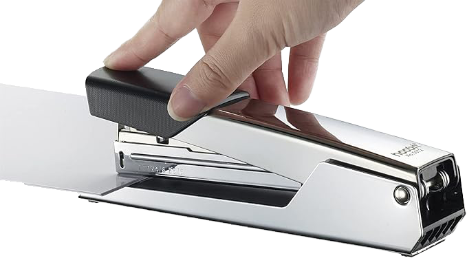 دباسة ورق مكتبية هوبن، سريعة الاستخدام ، تعبئة امامية، تدبيس 25 ورقة، فضية، 5072