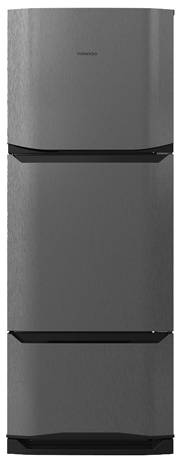 ثلاجة تورنيدو نوفروست ،351 لتر ، 3 باب ، انفرتر ، بلازما ، استانلس غامق ، RF-45FTV-DST