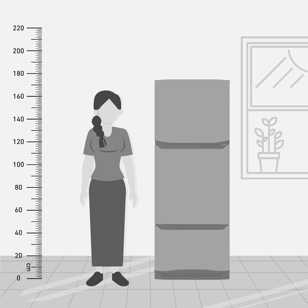 ثلاجة تورنيدو نوفروست ،351 لتر ، 3 باب ، انفرتر ، بلازما ، استانلس غامق ، RF-45FTV-DST