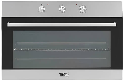 فرن بلت ان تيفا تركي ، 90 سم ، 125 لتر ، غاز ، باب هيدروليك ، مروحة تبريد ، شواية ، استانلس ، QGSTL 125 IX