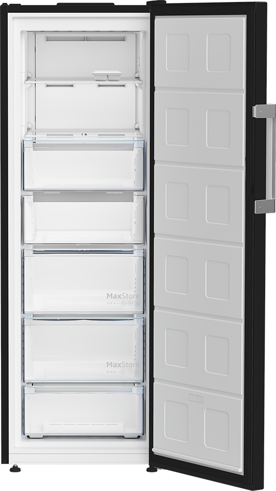 فريزر رأسي بيكو نوفروست ، 7 درج ، شاشة ديجيتال ، أسود ، صناعة تركى ، B3RFNE294XB