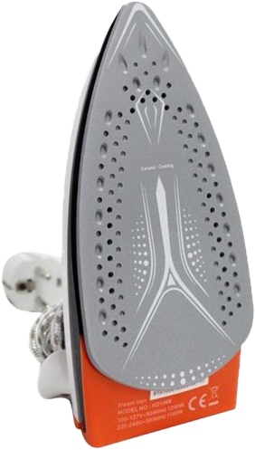 مكواة ملابس بخار دي اس بي رحلات، 1100 وات، خزان 80 مللي، قاعدة سيراميك ، برتقالي، KD1068