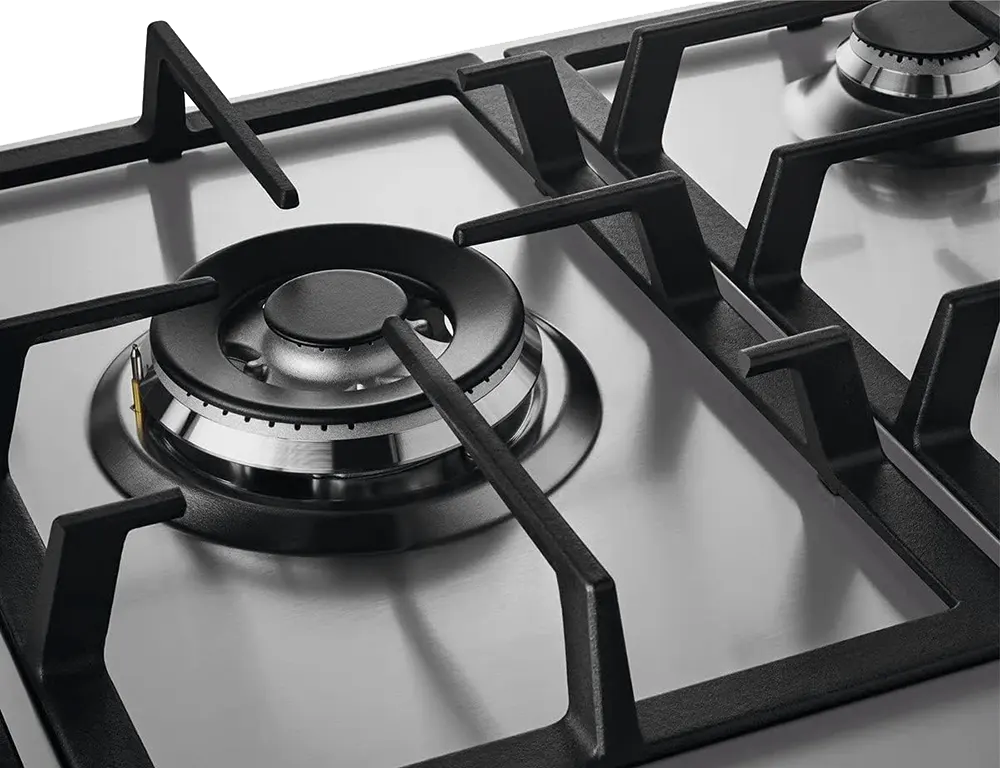 بوتاجاز غاز مسطح بلت ان زانوسي 90*60 سم، 5 شعلة، أمان كامل، استانلس ستيل، فضي، موديل ZGH96524XS