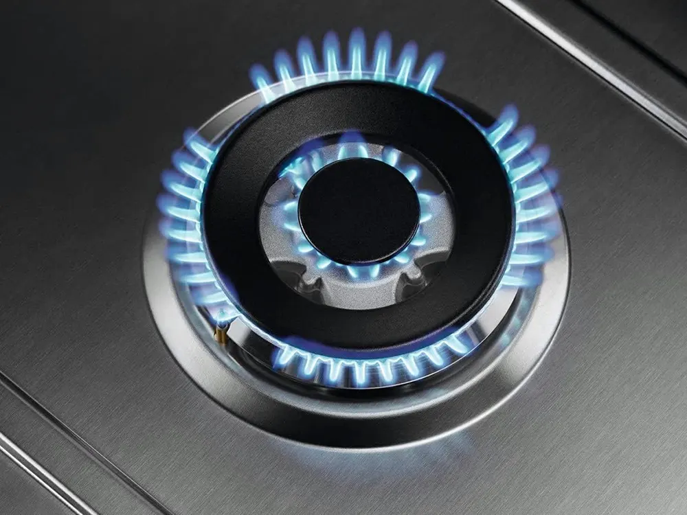 بوتاجاز غاز مسطح بلت ان زانوسي 90*60 سم، 5 شعلة، أمان كامل، استانلس ستيل، فضي، موديل ZGH96524XS