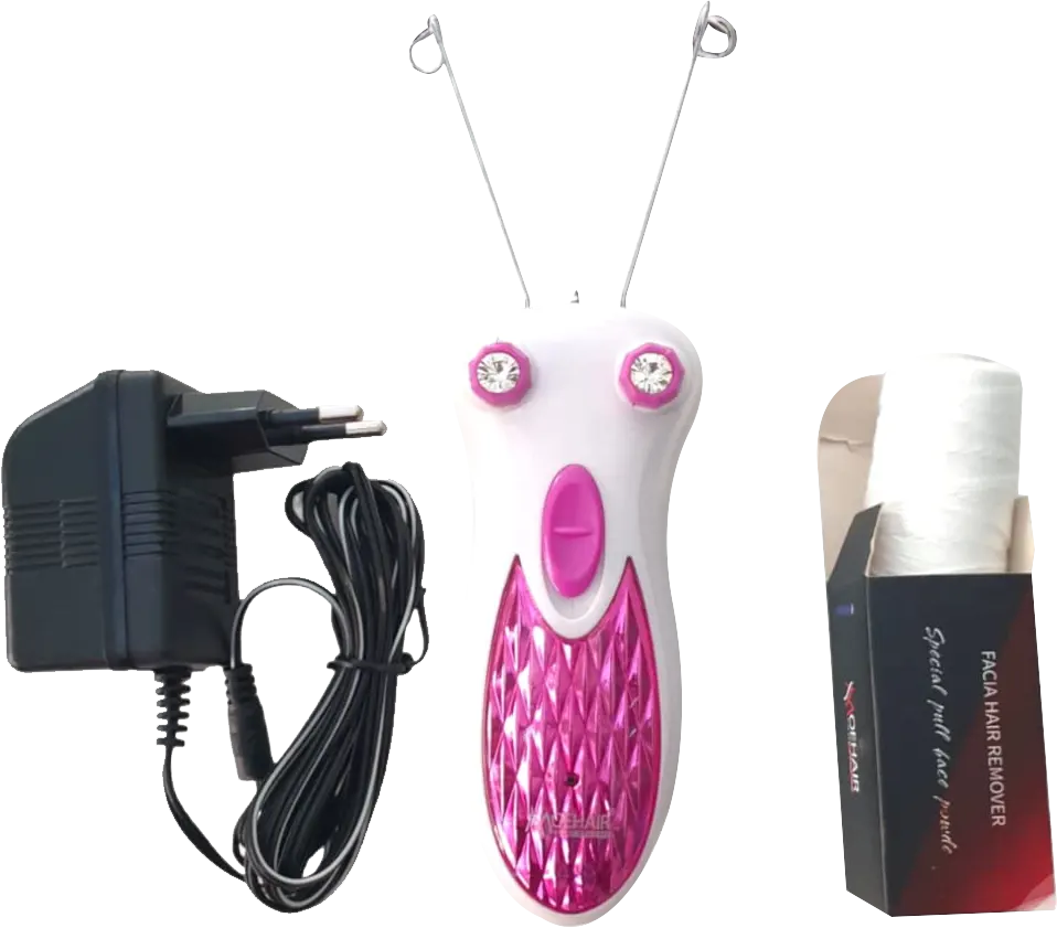 ماكينة ازالة شعر كهربائية موهير بالخيط ، لون أبيض*فوشيا، موديل MO-9041