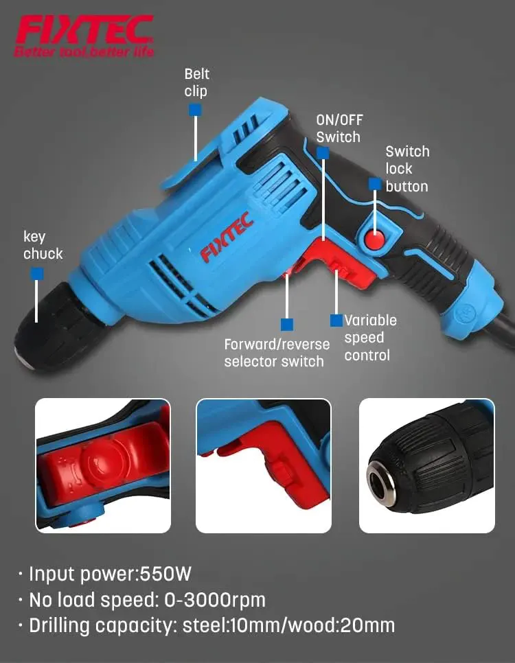 شنيور  فيكستك 550 وات ، تخريم، FED55002