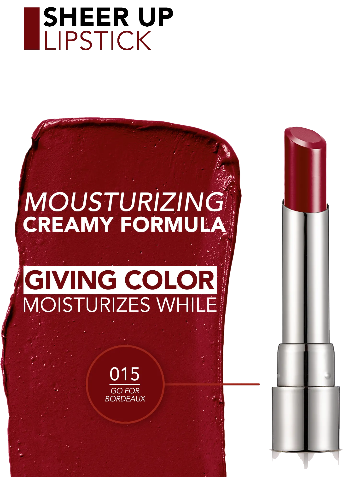 احمر شفاه فلورمار شير اب، 015 جو فور بوردو
