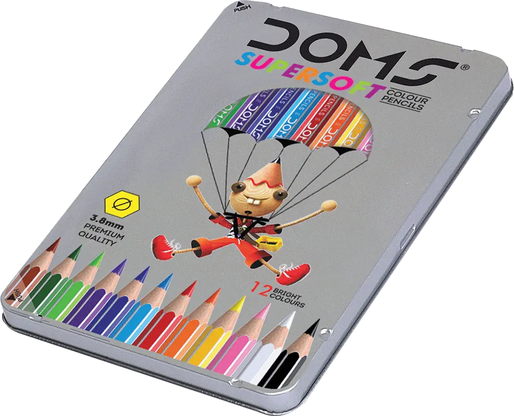 علبة ألوان  خشب  دومز ، مجموعة  12  لون ، ألوان متعدد ة