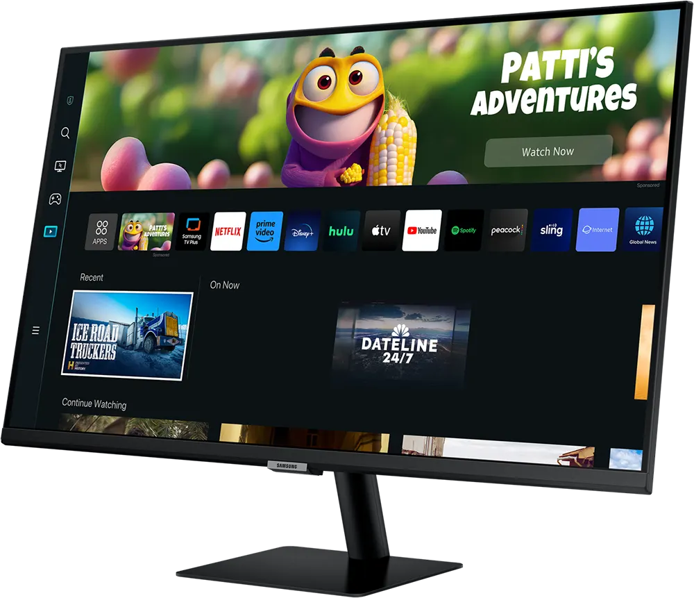 شاشة كمبيوتر سامسونج الذكية للألعاب ليد مقاس 32 بوصة، دقة FHD، لوحة VA، أسود، LS32CM500EMXEG