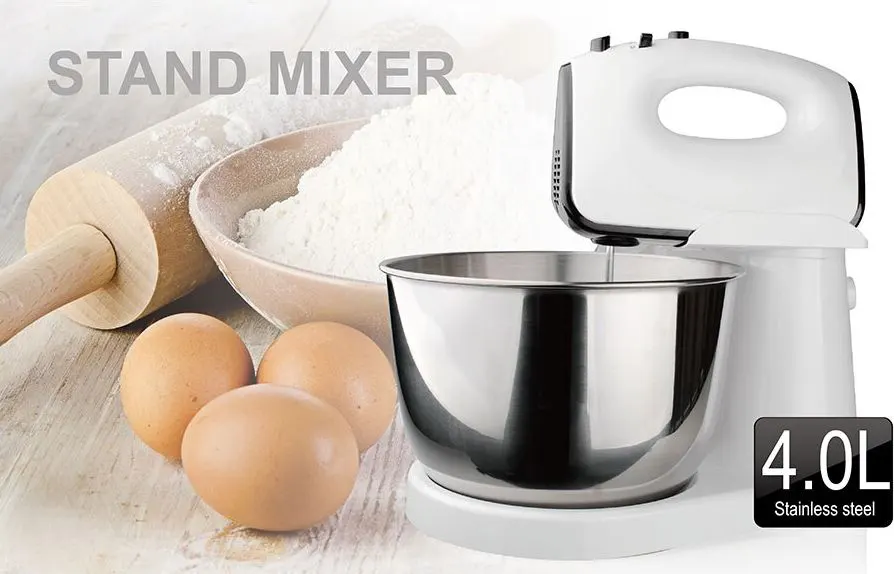 مضرب بيض بالعجان دي إس بي ، 250 وات، 4 لتر ، أبيض، KM3001