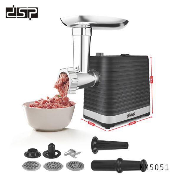 DSP Meat Grinder, 800 Watt, 3 Metal Discs, Black, KM5051