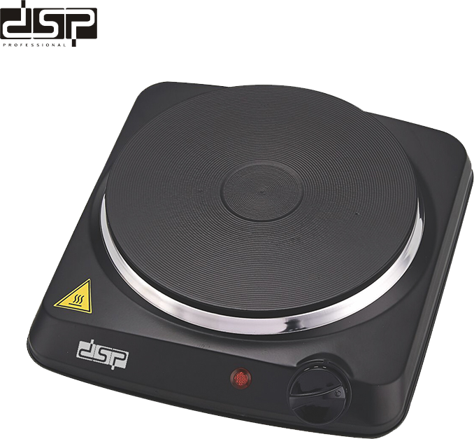 بوتاجاز مسطح كهربائي دي اس بي ، 1 عين، 1500 وات، 5 مستويات حرارة، أسود، KD5054