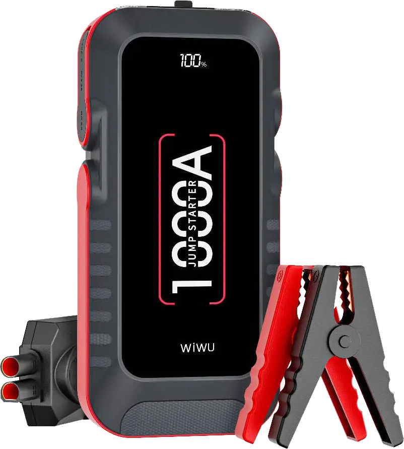 محول طاقة لبطارية السيارة من ويوو، 12 فولت، 10000 مللي أمبير ، مدخل TYPE-C، رمادي، WI-JS001