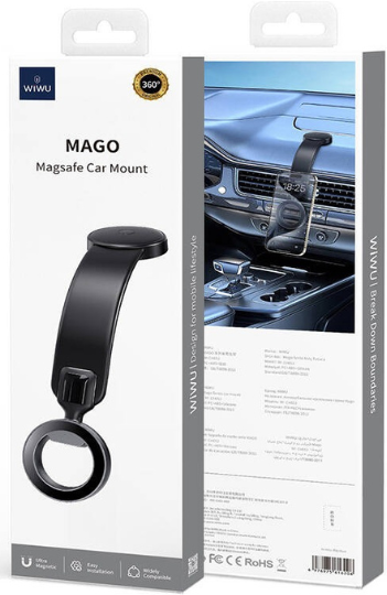 حامل موبايل مغناطيسي للسيارة ويوو ماجو، دعم ماج سيف ، أسود ، WI-CH053