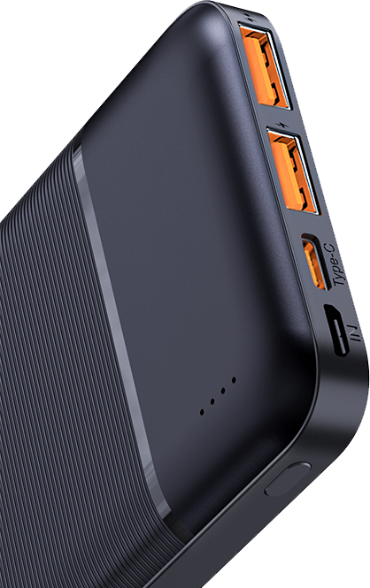 باور بانك ويوو سبيدي سيريس ، 10000 مللي أمبير، يدعم الشحن السريع  ،12 فولت، 3 منافذ، أسود، JC-19