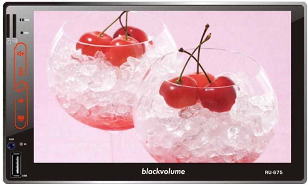 كاسيت شاشة للسيارة من بلاك فوليوم إل سي دي، منفذ يو إس بي وأيه يو إكس وبلوتوث، أسود RU-675