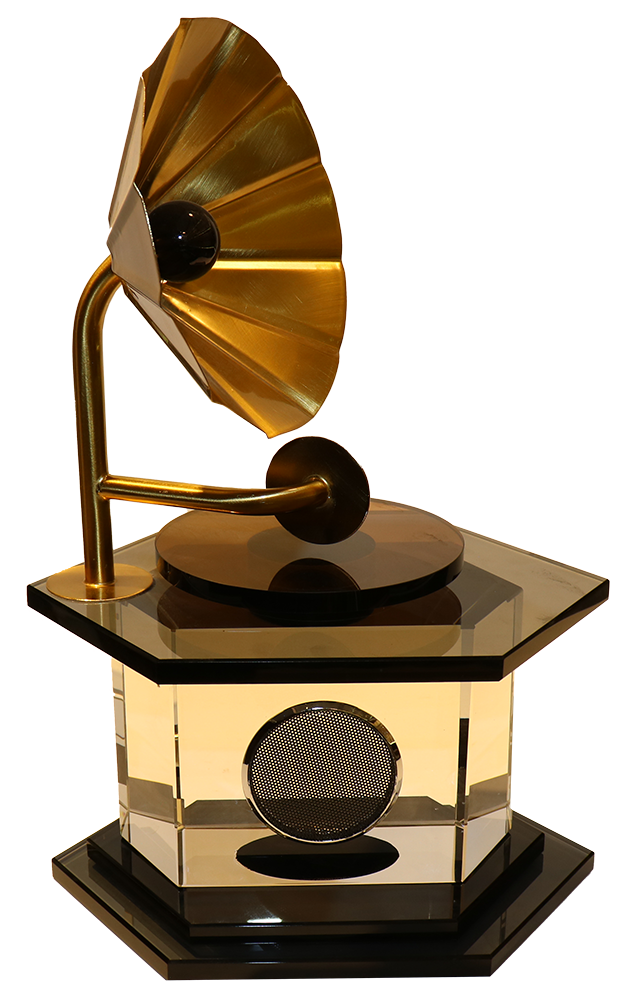 ديكور جرامافون بتصميم ريترو ، كريستالي حجم كبير ، موديل 480