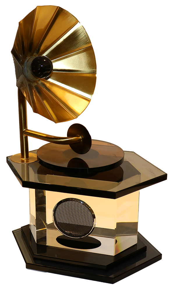 ديكور جرامافون بتصميم ريترو ، كريستالي حجم كبير ، موديل 480