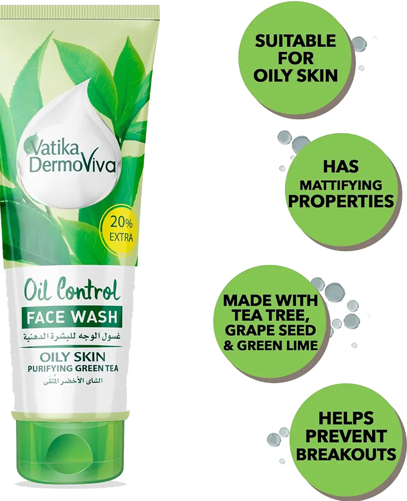 غسول فاتيكا ديرمو فيفا غسول لحب الشباب بالشاي الاخضر، 150 مل