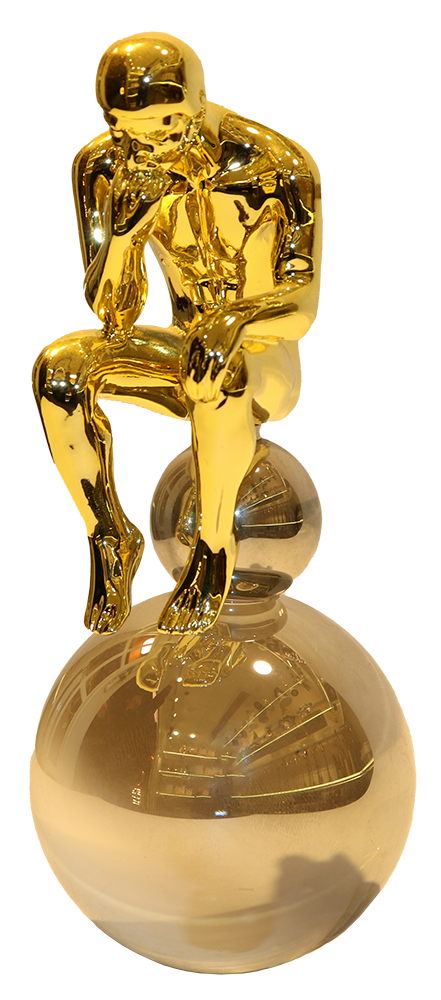 ديكورات ذهبية علي شكل رجل لللمكتب والمنزل ، ذهبي ، موديل 19-8 AMK