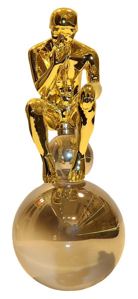 ديكورات ذهبية علي شكل رجل لللمكتب والمنزل ، ذهبي ، موديل 19-8 AMK