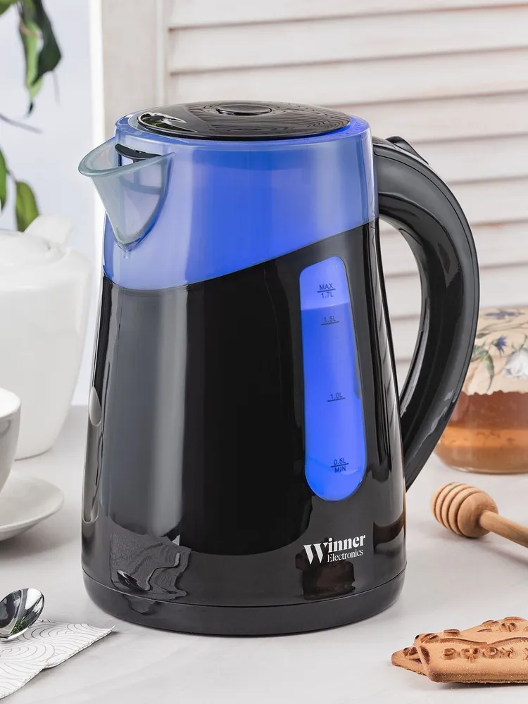 غلاية مياه بلاستيك وينر 1.7 لتر، 2200 وات، اسود، WR-149EKP