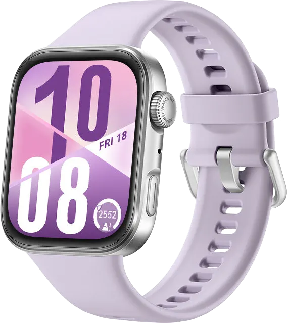 ساعة هواوي فيت 4 الذكية، شاشة أموليد مقاس 1.82 بوصة، حزام مطاطي فلوري، مقاومة للماء، لون بنفسجي ،SYA-B09