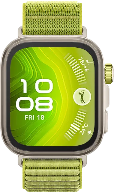 ساعة هواوي فيت 4 برو الذكية، شاشة أموليد مقاس 1.82 بوصة، NFC، حزام نيلون،  مقاومة للماء، لون أخضر، SYA-B29