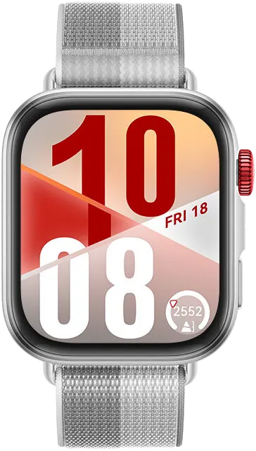 ساعة هواوي فيت 4 الذكية، شاشة أموليد مقاس 1.82 بوصة، حزام نيلون، مقاومة للماء، لون رمادي، SYA-B19