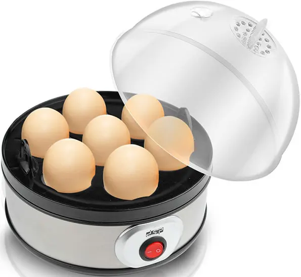 غلاية بيض كهربائية دي اس بي، 350 وات، اسود وفضي، KA5001