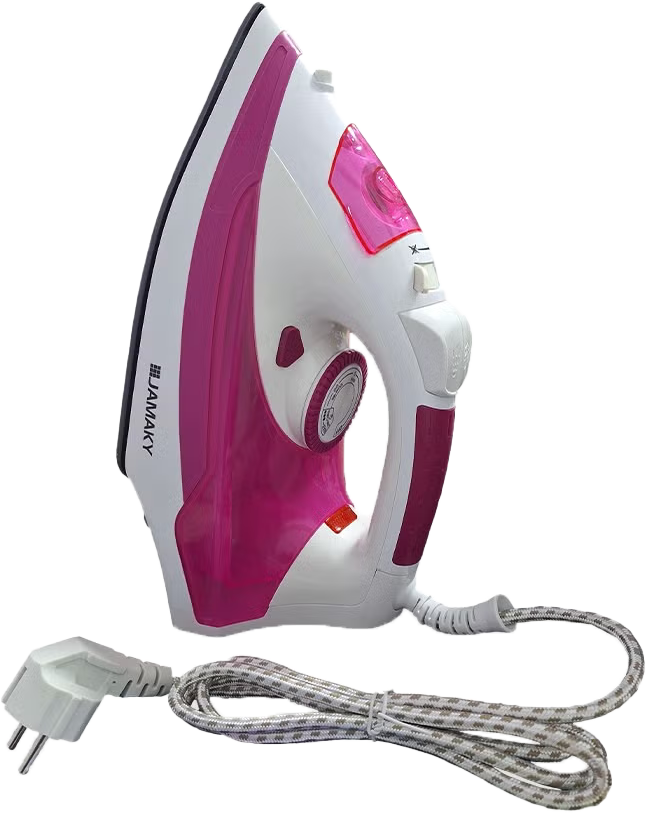 مكواة ملابس بخار جماكي ، 2800 وات، خزان 380 مللي ، قاعدة سيراميك، لون بينك، JMK1006