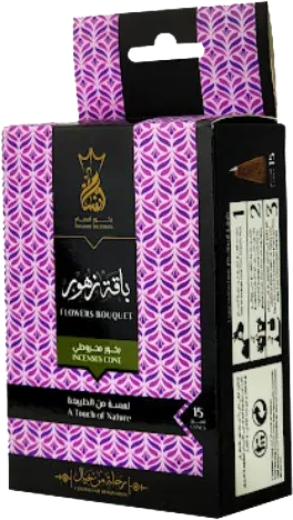بخور باقة الزهور هرمي من انسام ، 15 قمع ، تعطير يدوم حتي 45 دقيقة