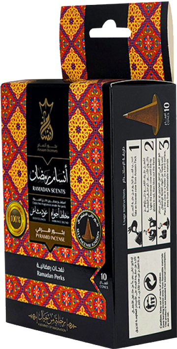 بخور انسام رمضان هرمي من انسام ، 10 قمع ، تعطير يدوم حتي 45 دقيقة