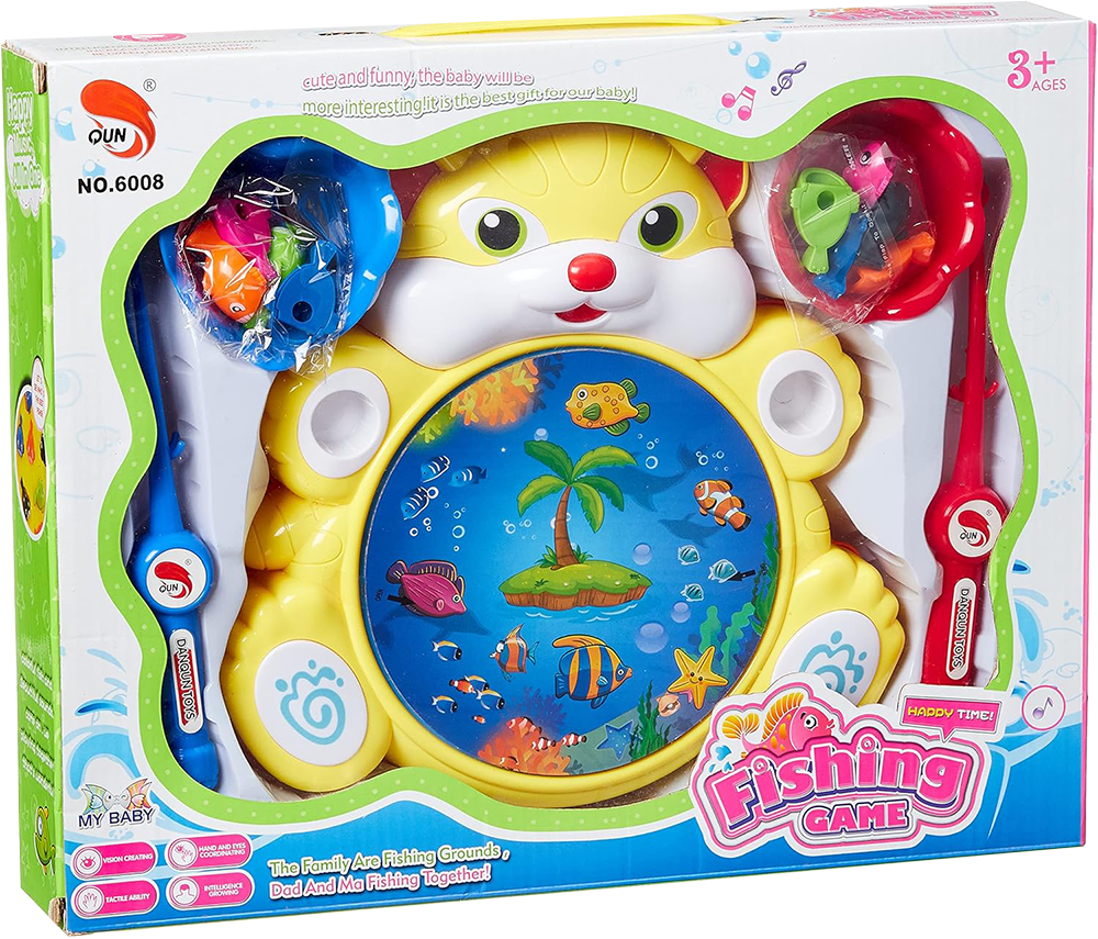 لعبة صياد السمك شكل أرنب ، 2 صنارة لصيد السمك، 6008