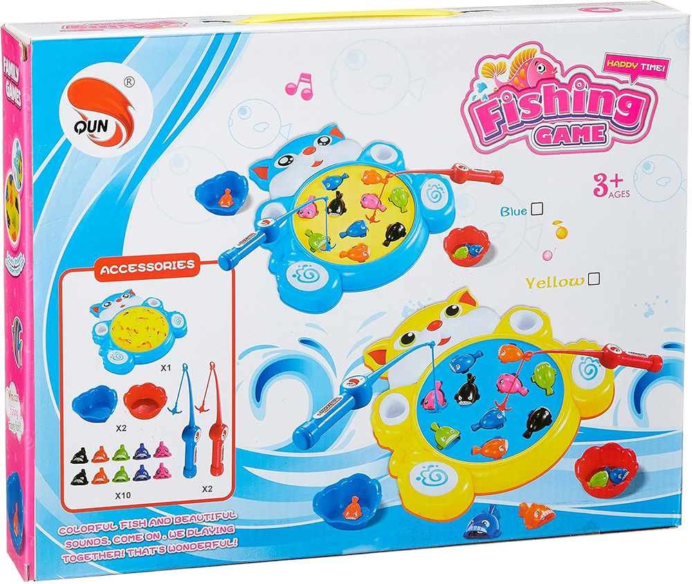 لعبة صياد السمك شكل أرنب ، 2 صنارة لصيد السمك، 6008